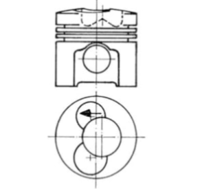 Креслення поршня 100 мм STD DEUTZ F1L 511 D та F2L 511 D